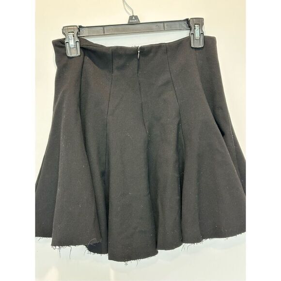 ASTR The Label Black Skater Skirt Raw Hem Size Large - Picture 5 of 8